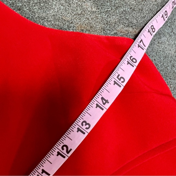 Likely Bunker V-Neck Sleeveless Fit & Flare Skater Mini Dress Scarlet Red 10 - Picture 11 of 15